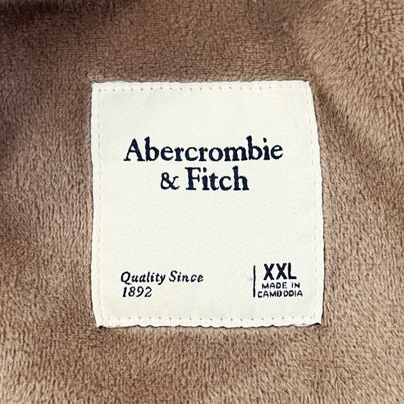 ✖️SOLD✖️•ABERCROMBIE & FITCH• Sherpa Shirt Jacket in Taupe Size XXL - Picture 11 of 14